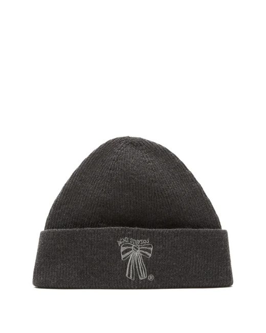 Acne Black Merino Wool Beanie