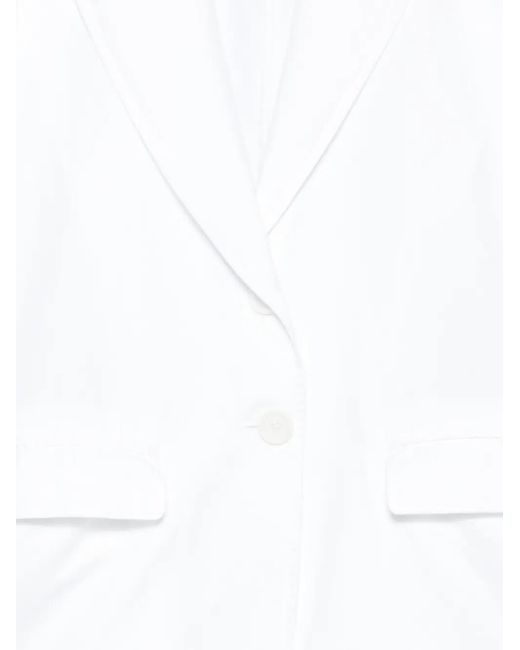 Aspesi White Single-Breasted Blazer