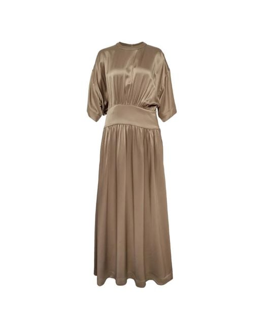 Totême Natural Gathered Detail Dress