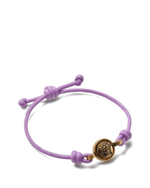 Versace Pink Medusa Leather Bracelet