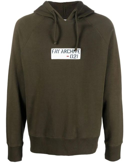 Fay Gray Logo-Print Drawstring Hoodie for men