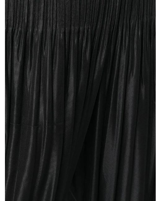 Pleats Please Issey Miyake Black Pleated-Panel Trousers