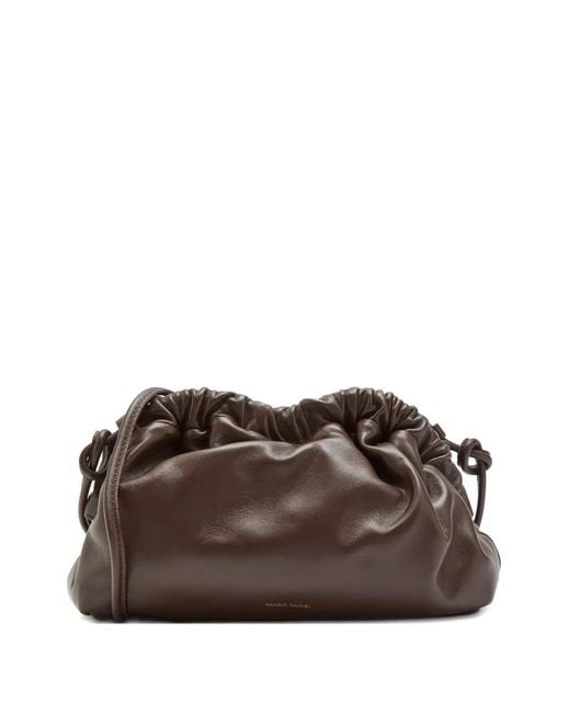 Mansur Gavriel Brown Mini Cloud Clutch Bag