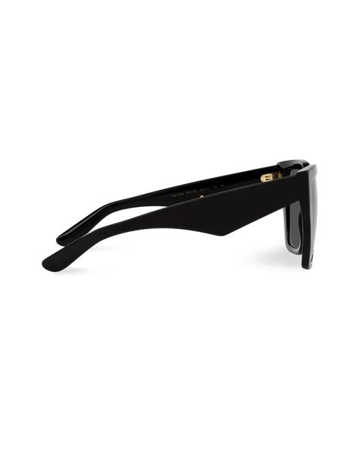 Dolce & Gabbana Black Square-Frame Logo-Arm Sunglasses