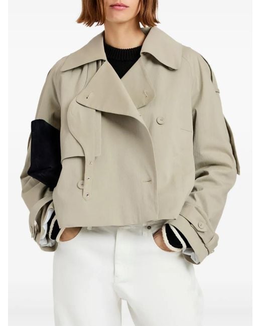 Chaqueta asimétrica con doble botonadura Proenza Schouler de color White