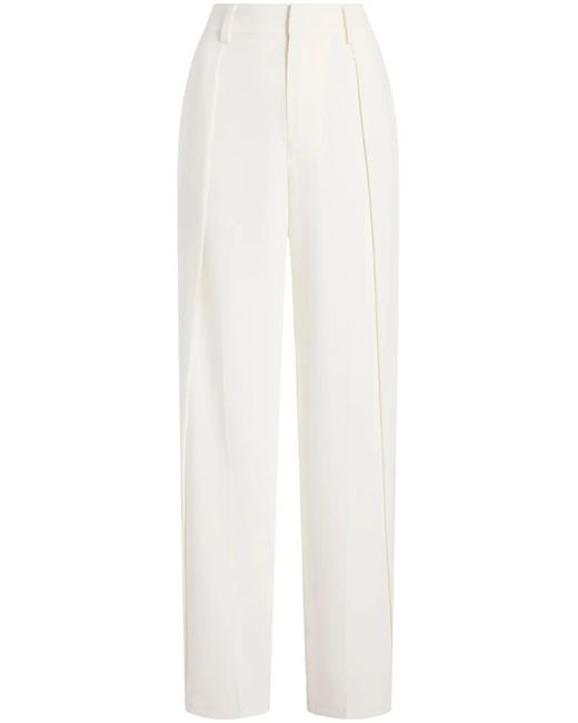 Pantalon De Costume À Plis Cinq À Sept en coloris White
