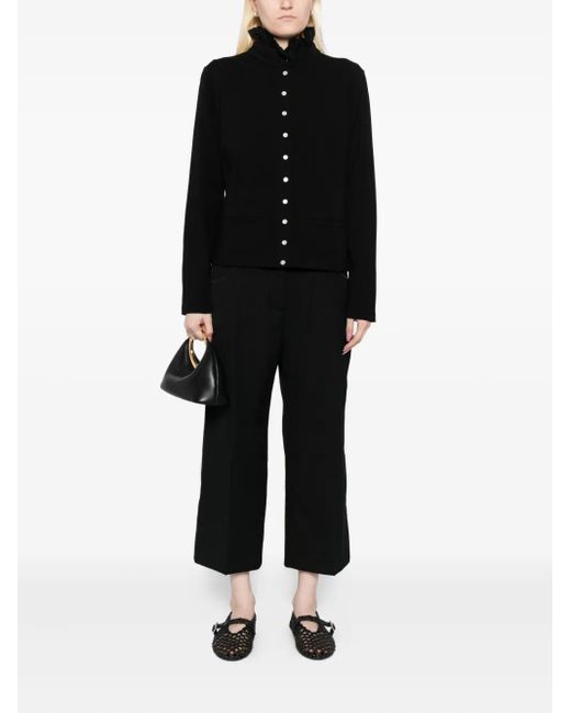 Agnes B. Black Buttoned-Up Cardigan