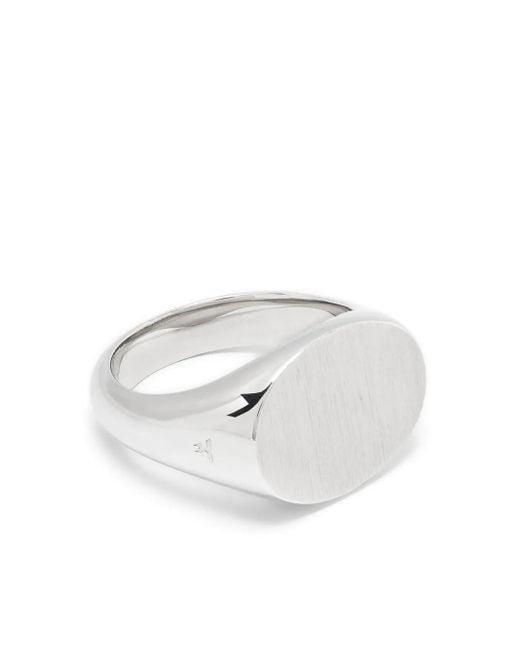 Tom Wood White Ivy Satin-Finish Ring