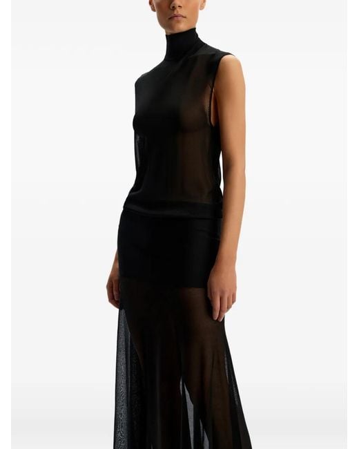 12 STOREEZ Black Turtleneck Maxi Dress