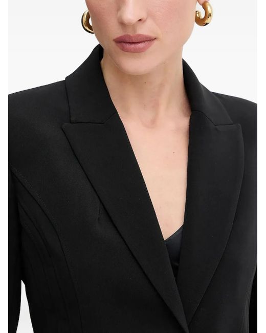 Patrizia Pepe Black Belted Buckle Blazer