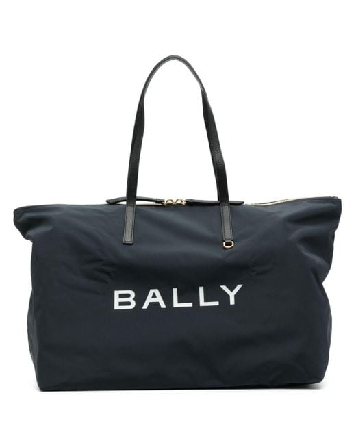 Bally Foldable Logo-print Tote Bag Black