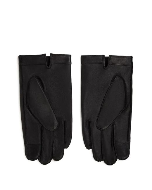 Karl Lagerfeld Handschuhe Aus Schafsleder Mit Monogramm in Black für Herren