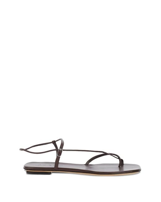 Soeur White Rosalie Strap Thong Sandals