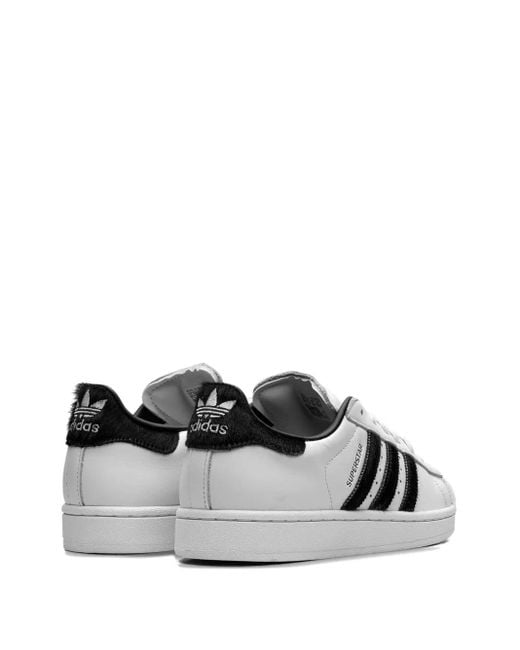 Adidas Gray Superstar Ii Pony-Hair Sneakers