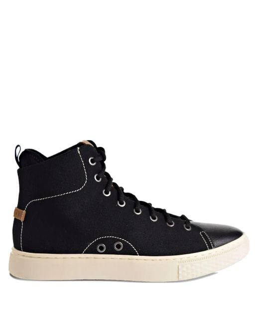 Polo Ralph Lauren Black Canvas High-Top Trainers for men