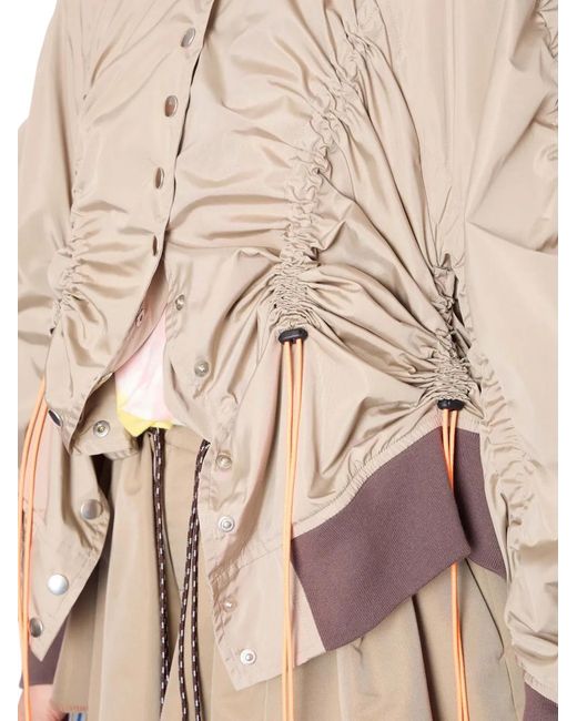 Kolor White Gathered Bomber Jacket