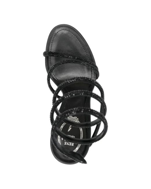 Rene Caovilla Black Margot Sandals