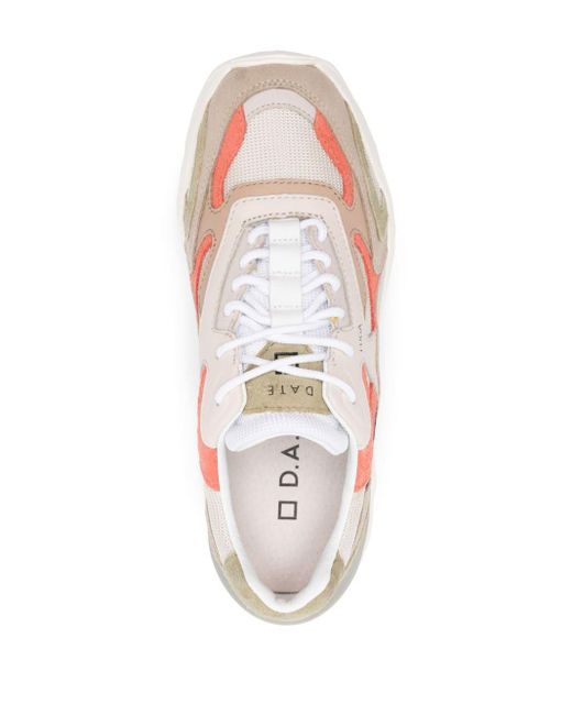Date Pink Fuga Panelled Sneakers