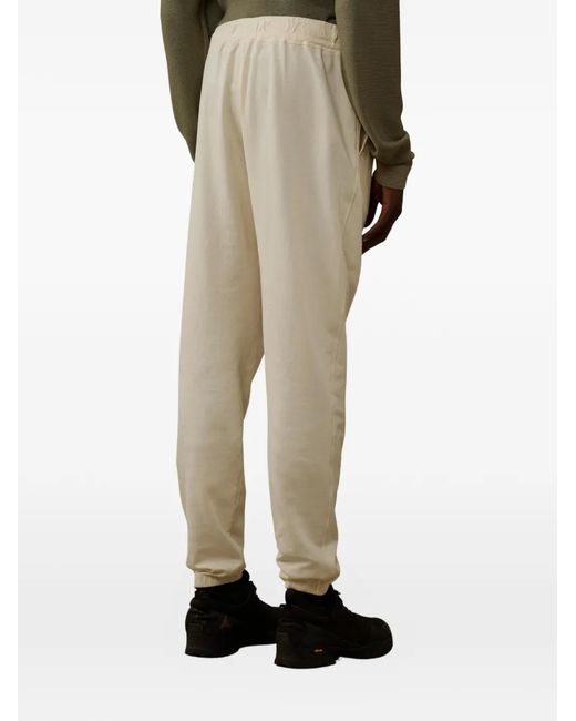 C P Company Natural Pantalon De Jogging À Détail De Logo for men