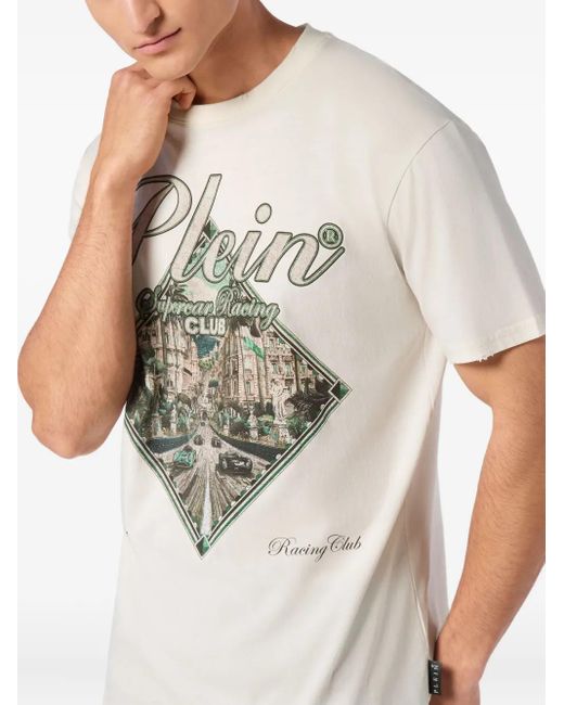メンズ Philipp Plein Rombo Monaco Tシャツ White