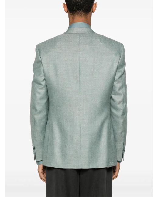 Canali Green Twill-Weave Blazer for men
