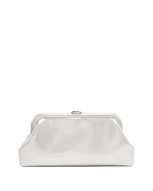 Jimmy Choo White Skylar Clutch Bag