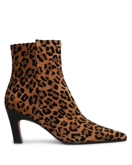 Roberto Festa Brown 70Mm Yanira Leopard-Print Pointed-Toe Boots