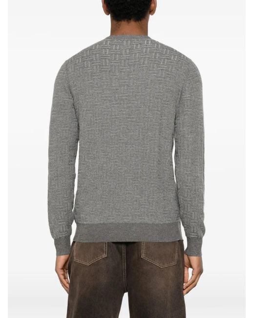 Diktat Gray Crew-Neck Sweater for men