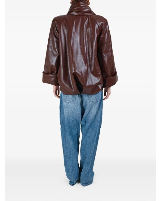 ROWEN ROSE Brown Button-Fastening Jacket