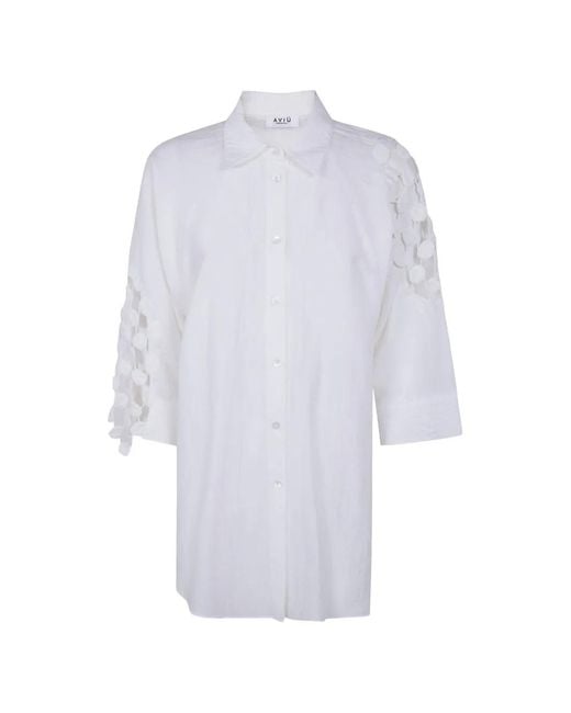 Aviu White Appliqué Shirt