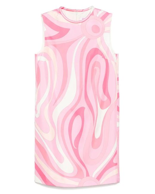 Emilio Pucci Pink Iride-Print Mini Dress