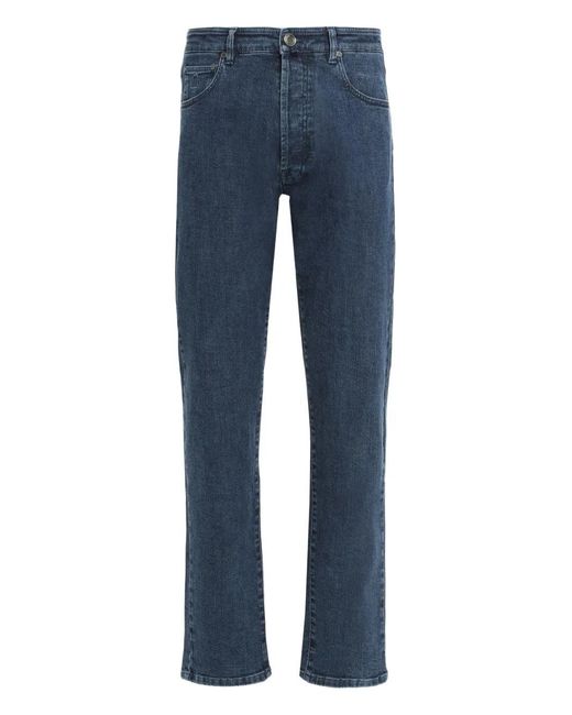Moorer Blue Silone Five-Pockets Jeans for men