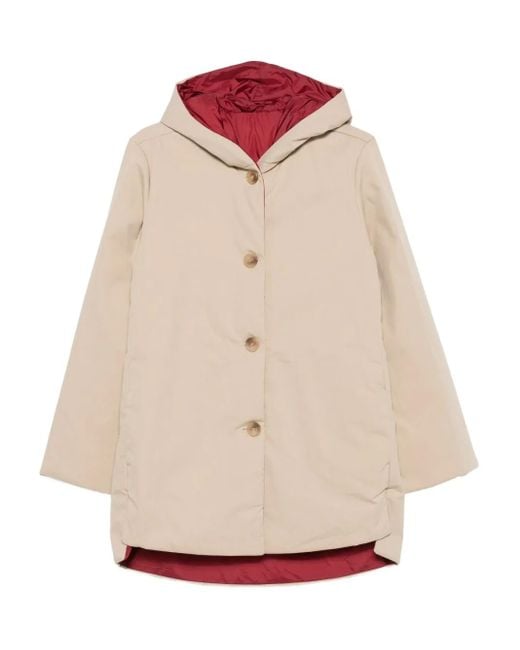 Abrigo reversible con capucha Whyci de color Natural