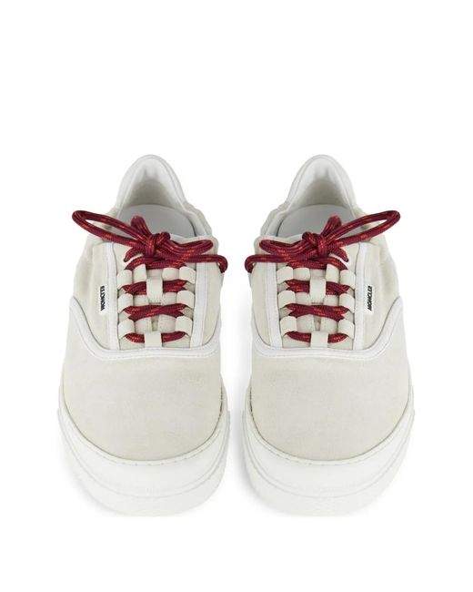 Moncler White Vera Leisure Lace-Up Sneakers for men