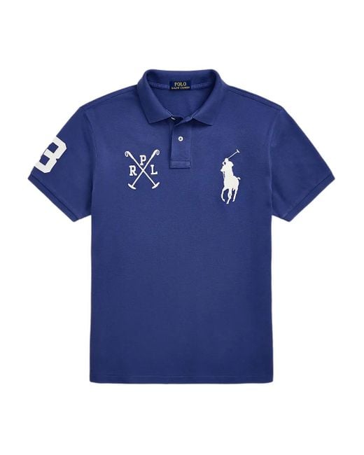Polo Ralph Lauren Blue Cotton Polo Shirt for men