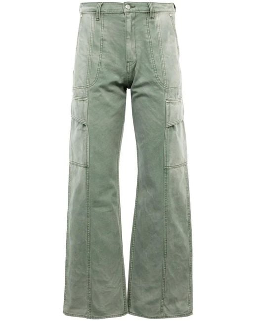 Rhude Green Canvas Cargo Pants for men