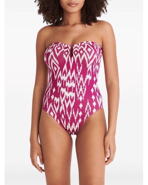 Eres Pink Warm Bustier Swimsuit
