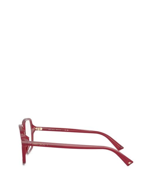 Jimmy Choo Pink Rectangle Jc3046U Glasses