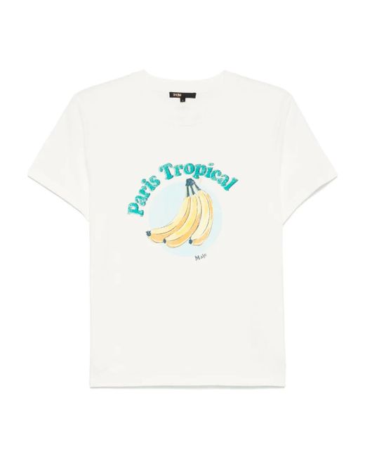 Maje グラフィック Tシャツ White