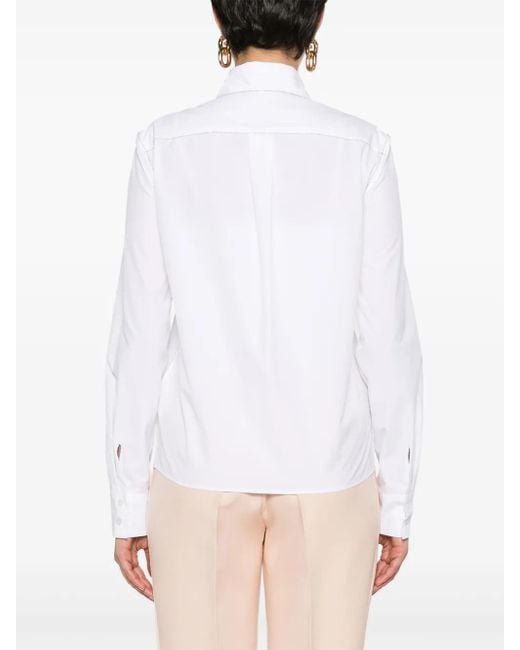 Fabiana Filippi White Button-Down Shirt With Structured Collar