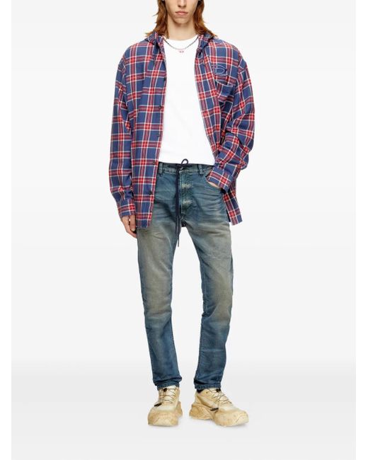 DIESEL Blue Regular 2032 D-Krooley Drawstring Jeans for men