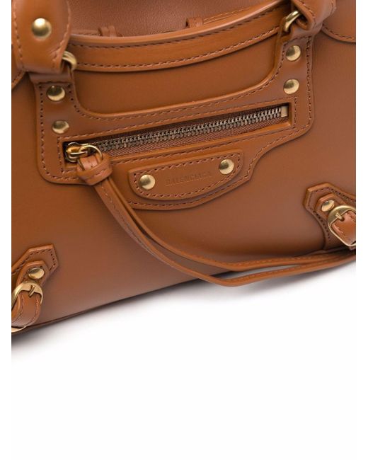 Balenciaga Brown Neo Classic Mini Top Handle Tote Bag