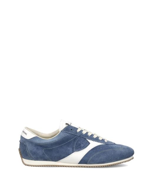 Philippe Model Blue Planche Suede Lace-Up Sneakers for men