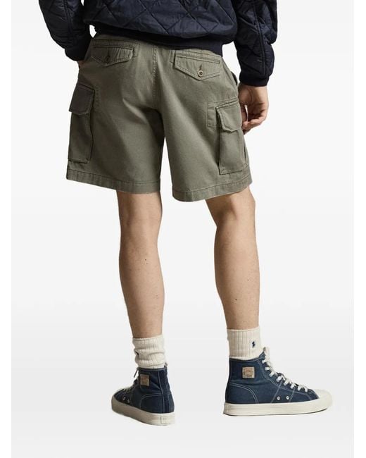 Polo Ralph Lauren Gray Buttoned Cargo Shorts for men