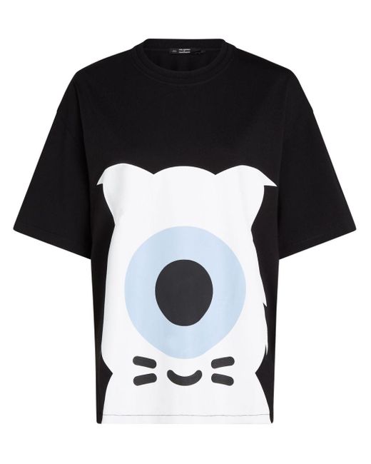 Karl Lagerfeld Black X Darcel Disappoints Organic-cotton T-shirt