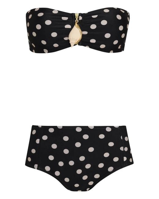 Brigitte Bardot Black Shell-detail Bikini