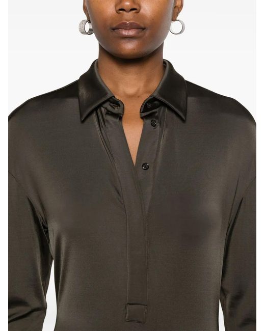 McQueen Gray Shirt Midi Dress