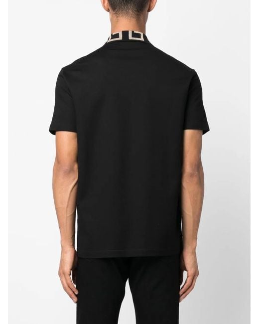 Versace Greca Poloshirt in het Black voor heren