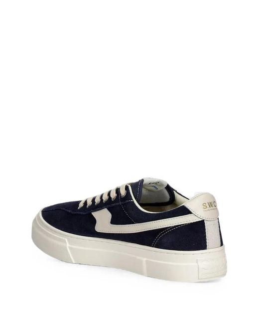 Stepney Workers Club White Dellow S-Strike Cup Suede Logo-Patch Sneakers for men