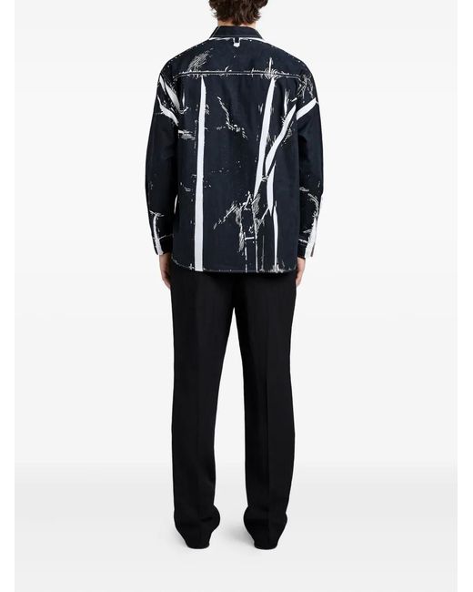 Proenza Schouler Blue Simon Print Shirt for men